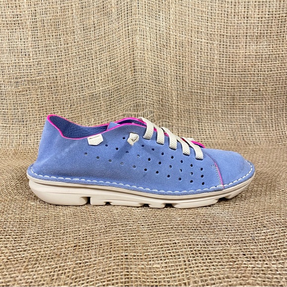 On Foot Running Walking Shoe Slip On Jean Blue Suede Size 7.5 Eu 38 - Picture 5 of 9